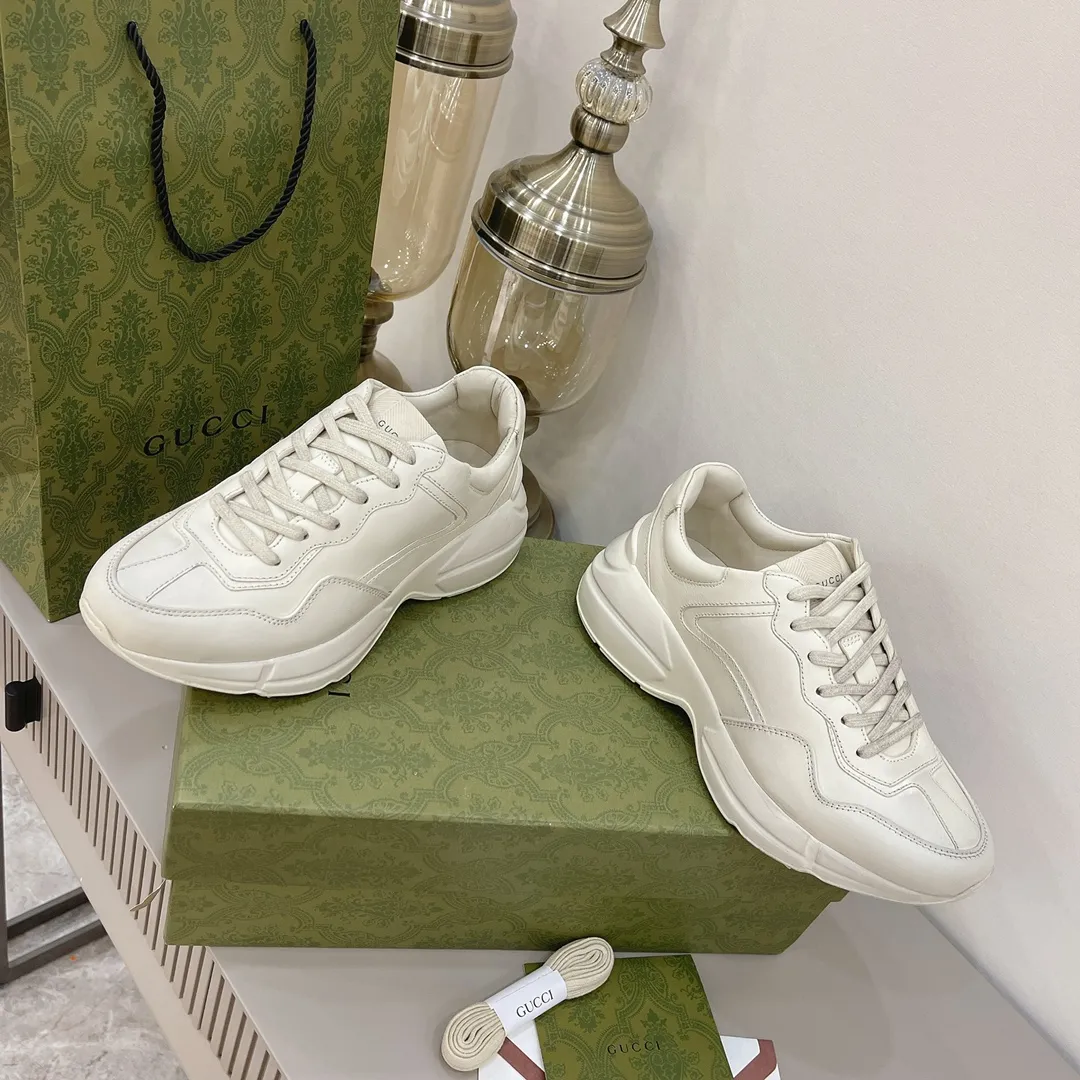 P700👟👟 The top version of GUCCI dad shoes, the latest upgraded version❗❗ The fabric is 100% consistent with the store. The whole series uses four leather styles. Each pattern, color and fabric are one-to-one consistent with the store. Women's size 35 36 37 38 39 40 Men's size 39 40 41 42 43 44 (women's size 34, men's size 45 can be customized)
